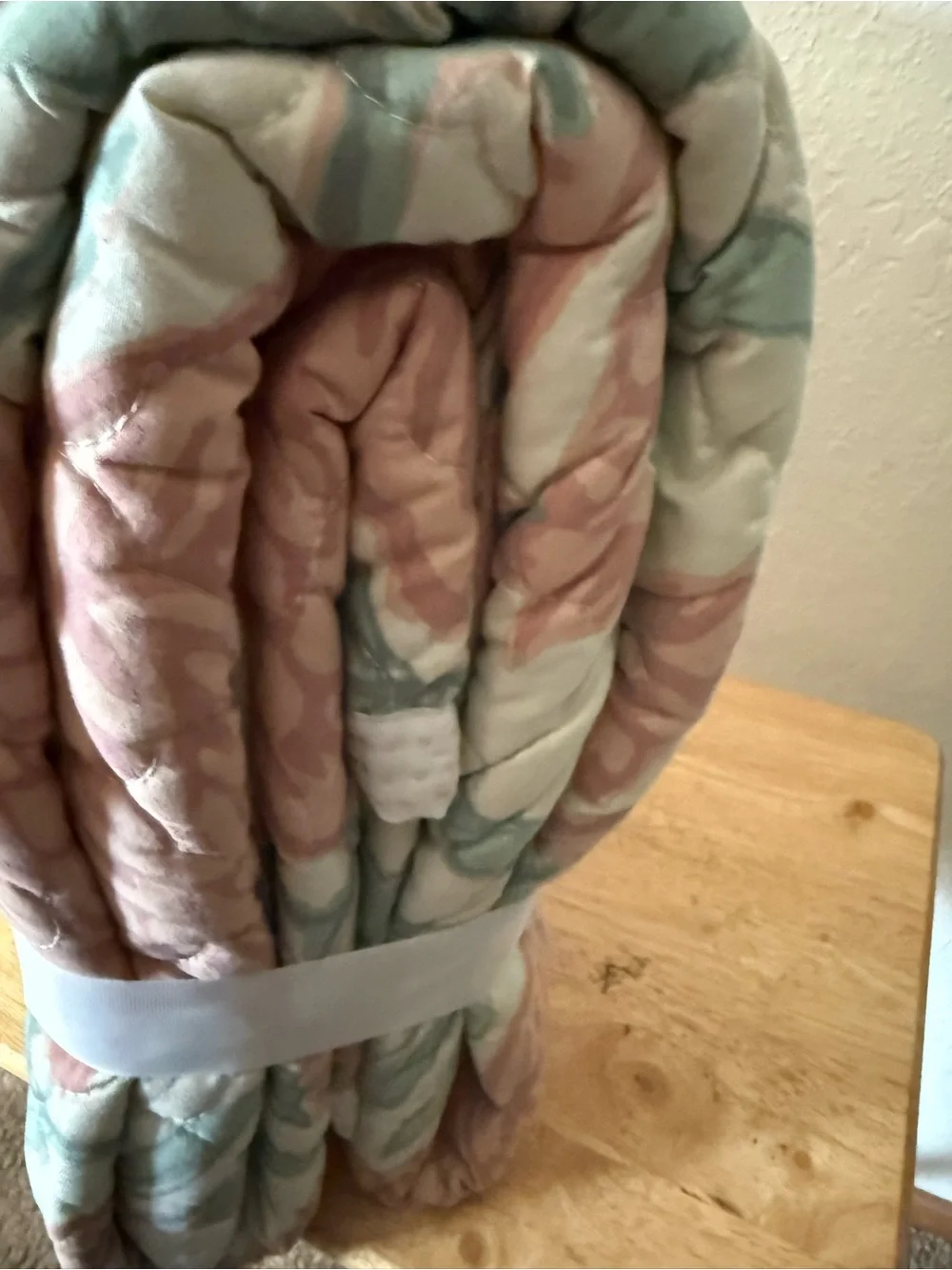Pink & Green Floral Quilt, 3 Piece Set - Full/Queen
